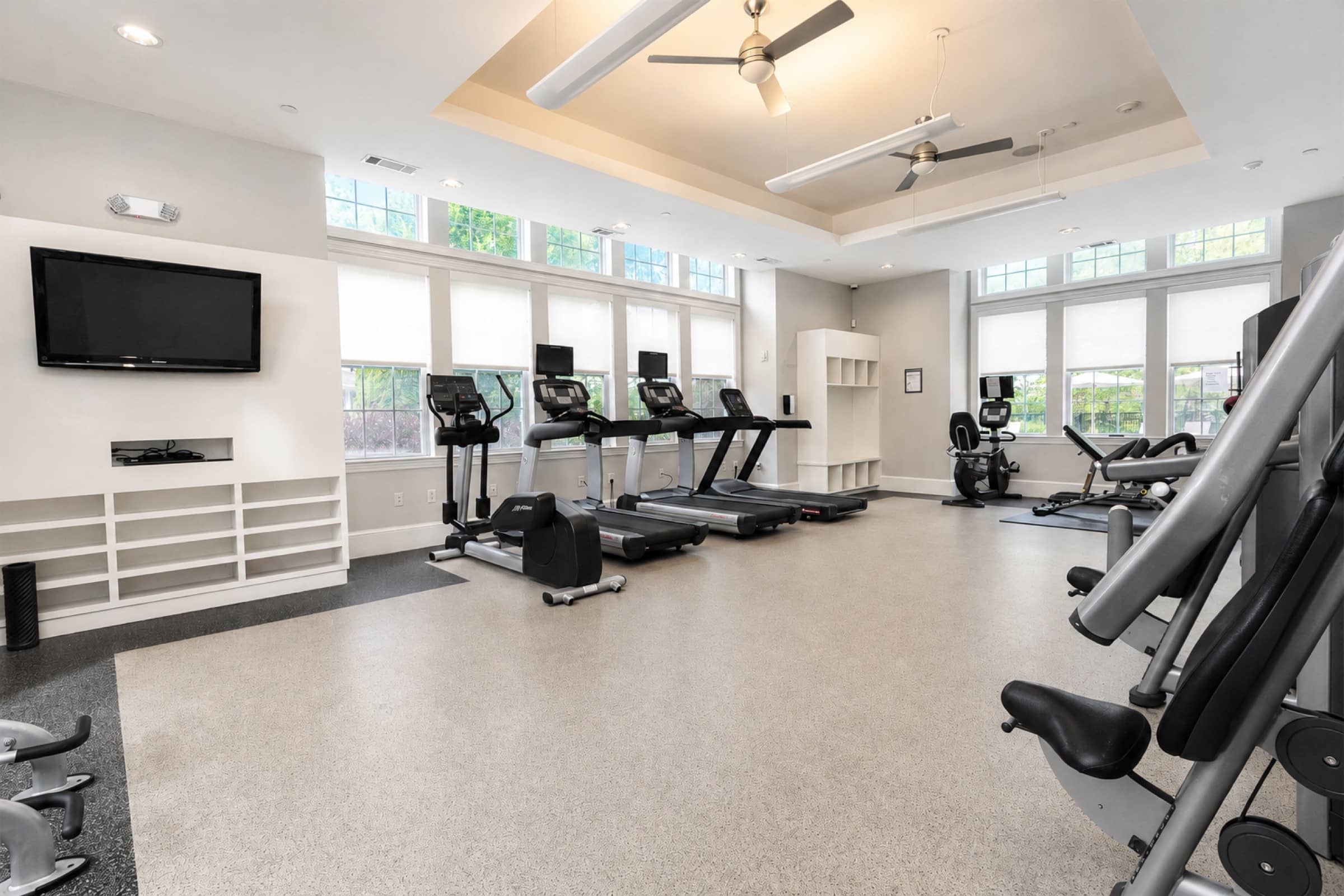 Fitness center with cardio and strength equipment